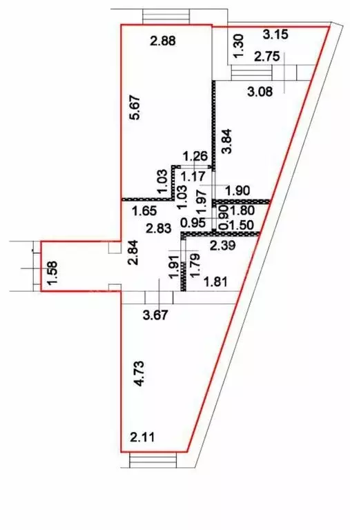 2-комнатная квартира: село Богословка, Лазурная улица, 1 (58 м) - Фото 0