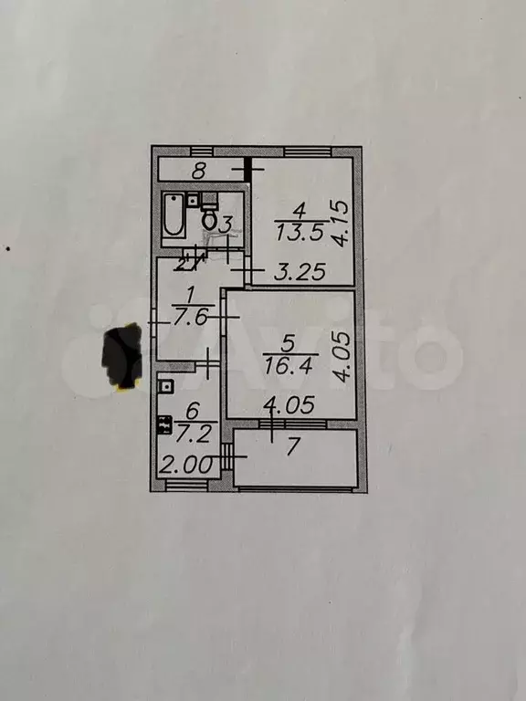 2-к. квартира, 54 м, 2/9 эт. - Фото 0