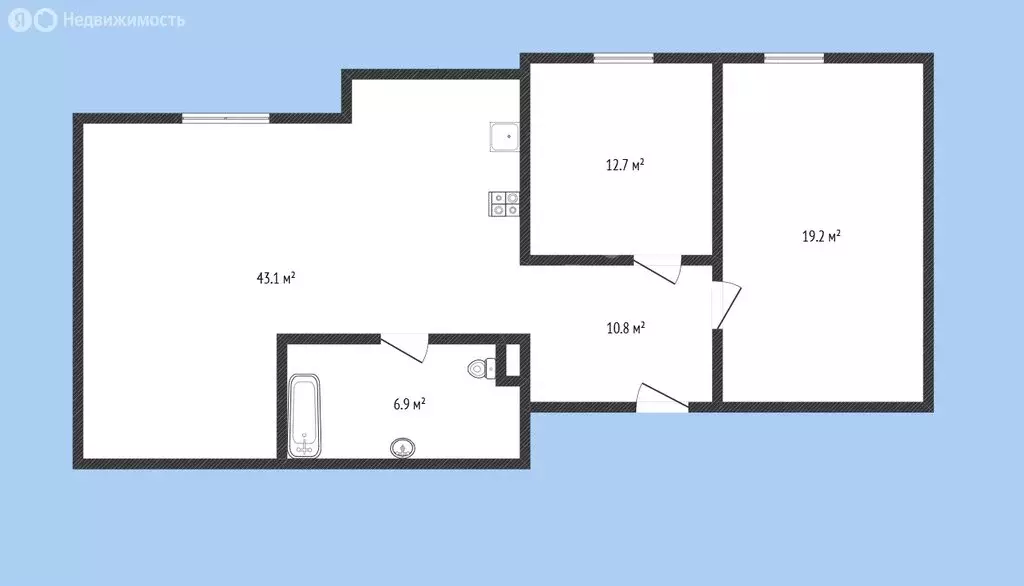 2-комнатная квартира: Черкесск, Гражданская улица, 18 (92 м) - Фото 1