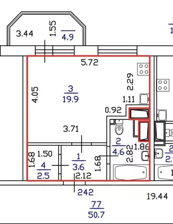 Студия Санкт-Петербург Глухарская ул., 16к1 (30.6 м) - Фото 2