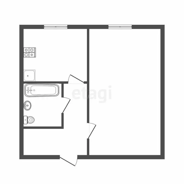 1-комнатная квартира: Тула, Приупская улица, 9Б (30 м) - Фото 0