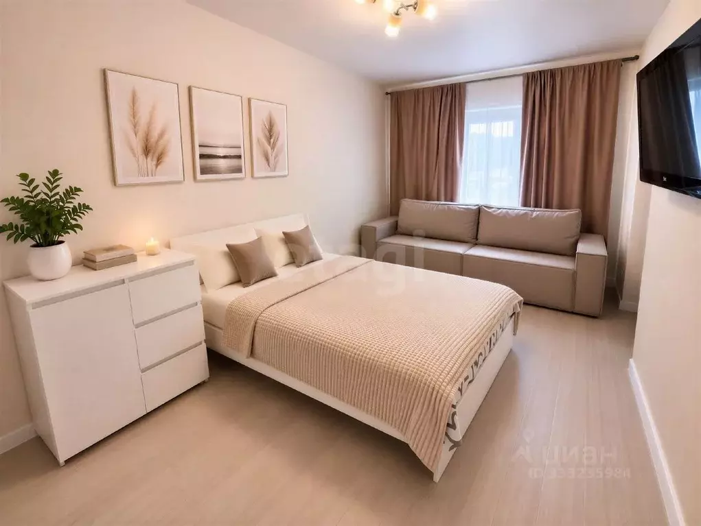 1-к кв. Татарстан, Казань ул. Александра Курынова, 5к2 (29.6 м) - Фото 1