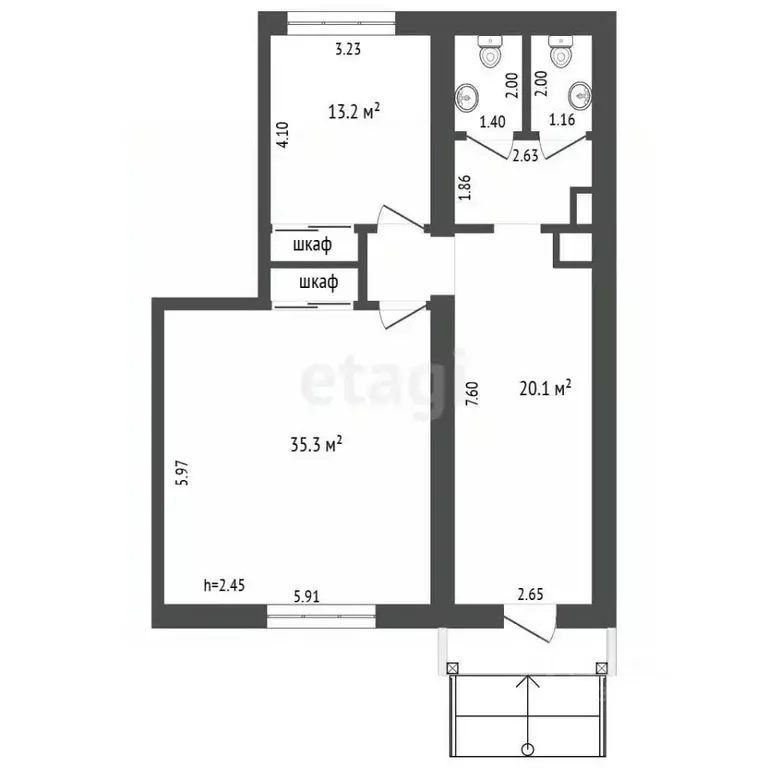 Офис в Забайкальский край, Чита ул. Недорезова, 21 (84 м) - Фото 2