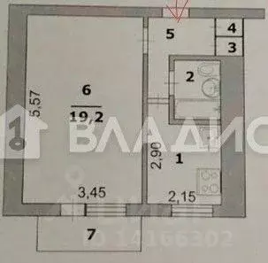 1-к кв. Белгородская область, Белгород Студенческая ул., 10 (31.2 м) - Фото 2
