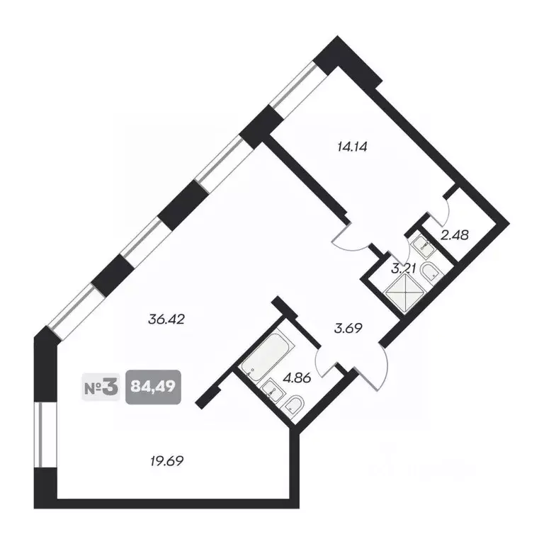 2-к кв. Новосибирская область, Новосибирск пл. Карла Маркса (84.49 м) - Фото 0