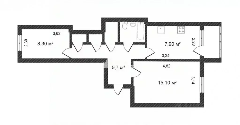 2-к кв. Ямало-Ненецкий АО, Новый Уренгой Восточный мкр, 6/4 (45.1 м) - Фото 0