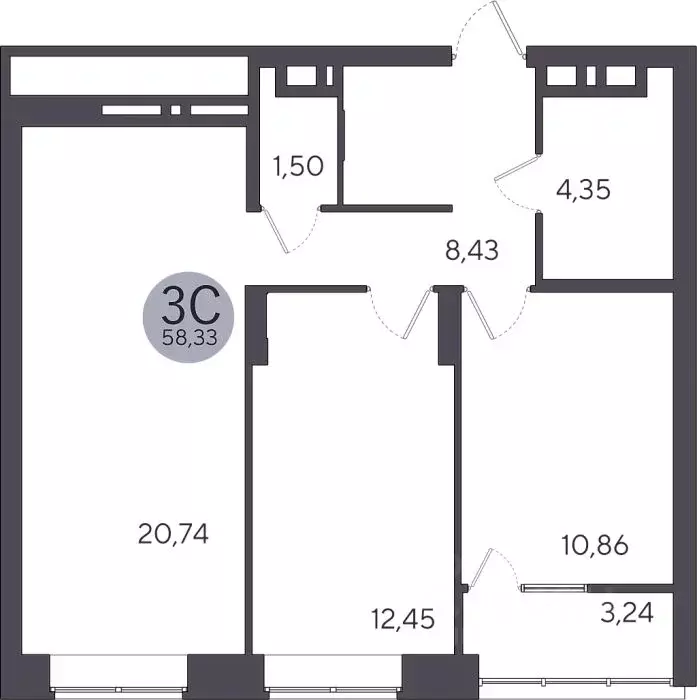 2-к кв. Новосибирская область, Новосибирск Лесоперевалка мкр, Ясный ... - Фото 1