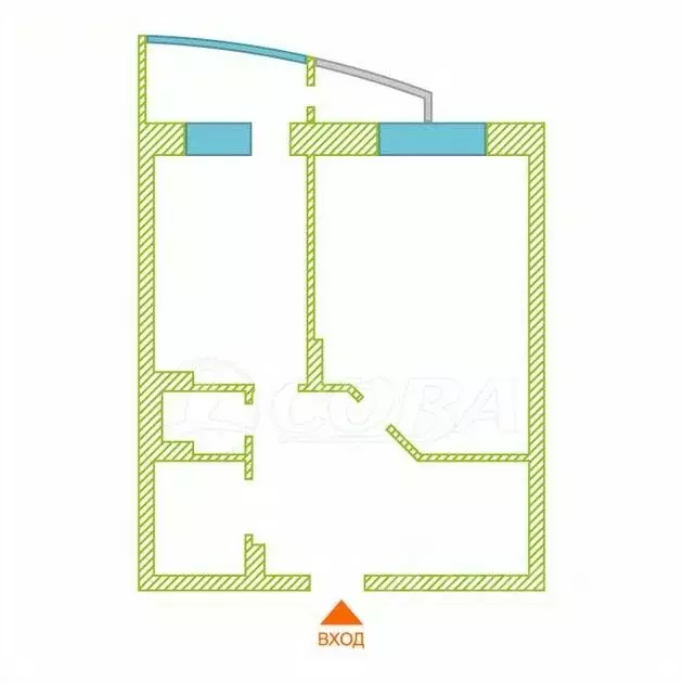 1-к кв. Ханты-Мансийский АО, Сургут Университетская ул., 11 (58.6 м) - Фото 1