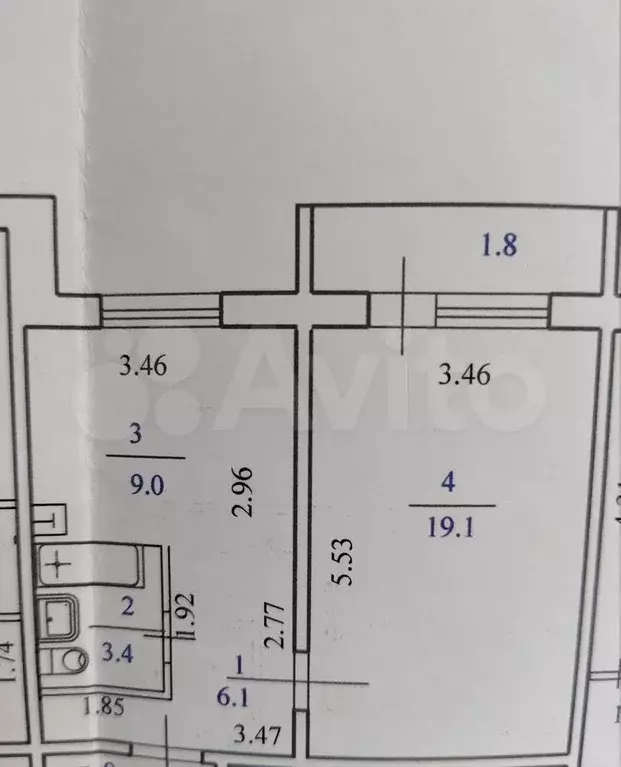 1-к. квартира, 39,4 м, 1/10 эт. - Фото 0