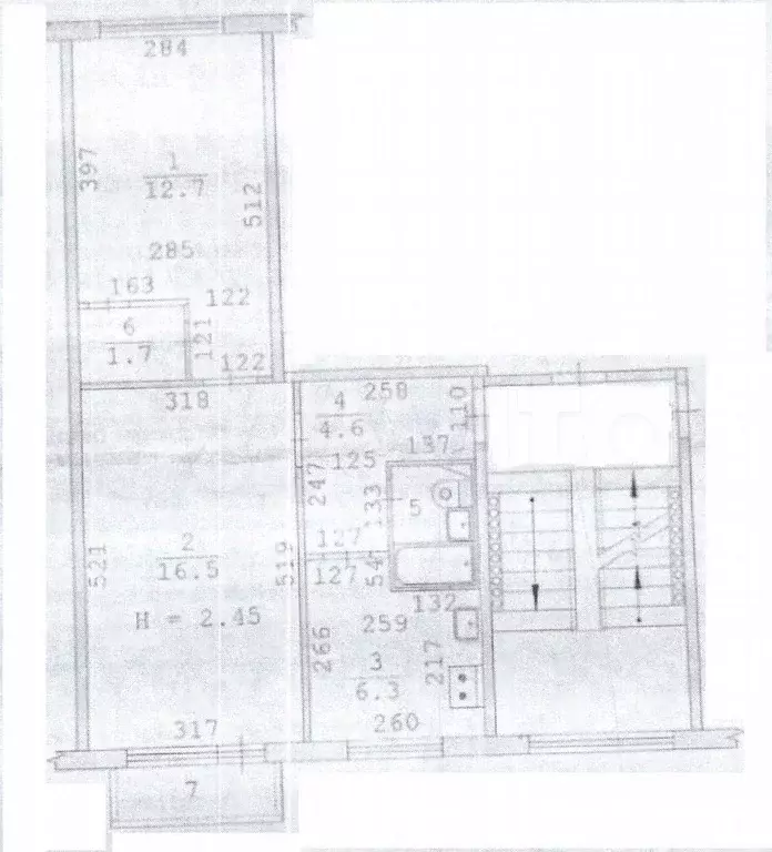 2-к. квартира, 44 м, 2/5 эт. - Фото 0