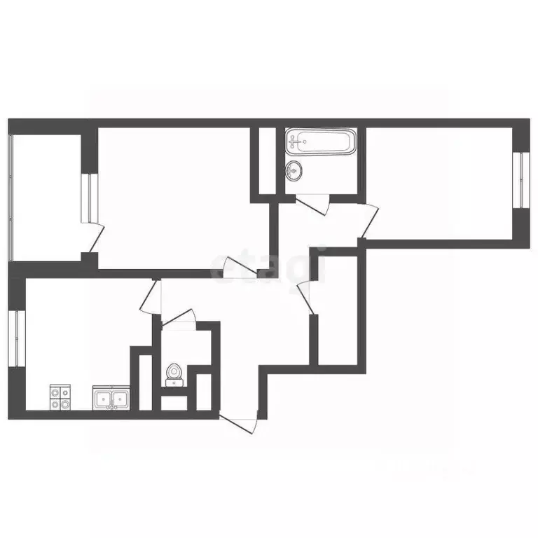 2-к кв. Московская область, Красногорск Заводская ул., 18к2 (76.0 м) - Фото 1