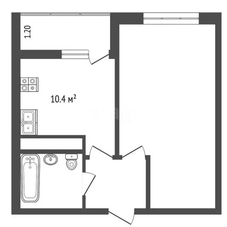 1-комнатная квартира: Краснодар, Прикубанский внутригородской округ, ... - Фото 1