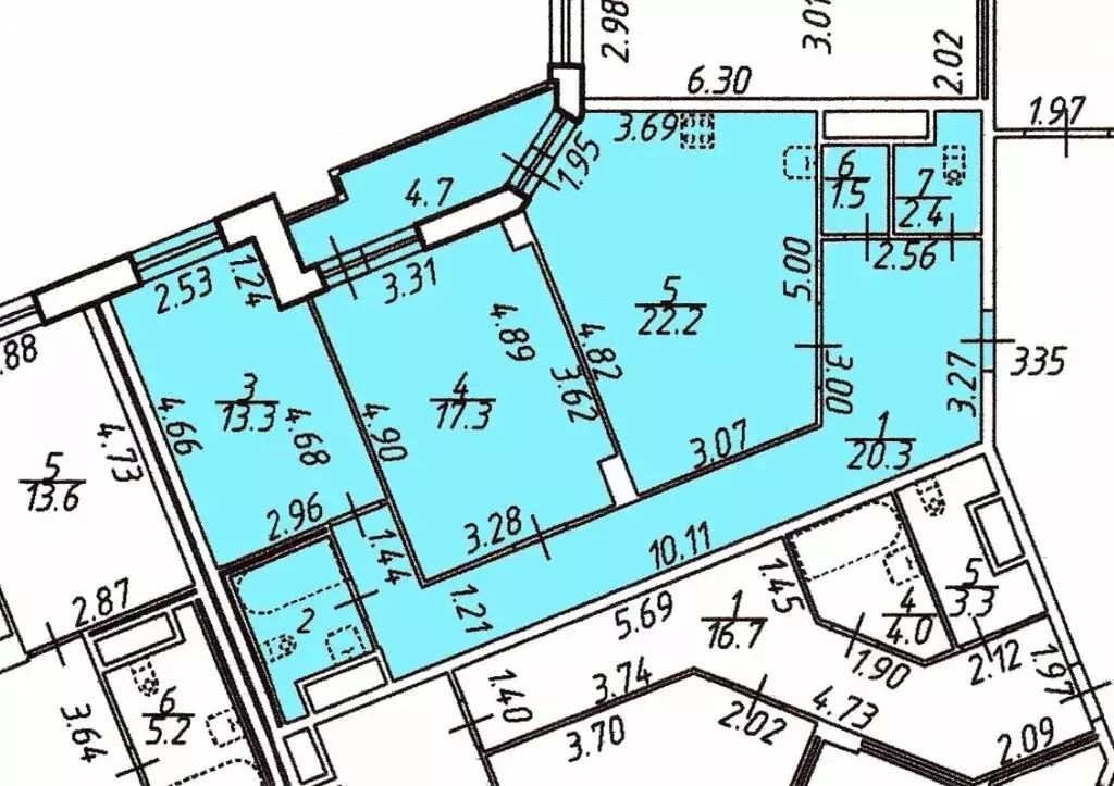 2-комнатная квартира: Санкт-Петербург, улица Руднева, 18 (85.2 м) - Фото 0