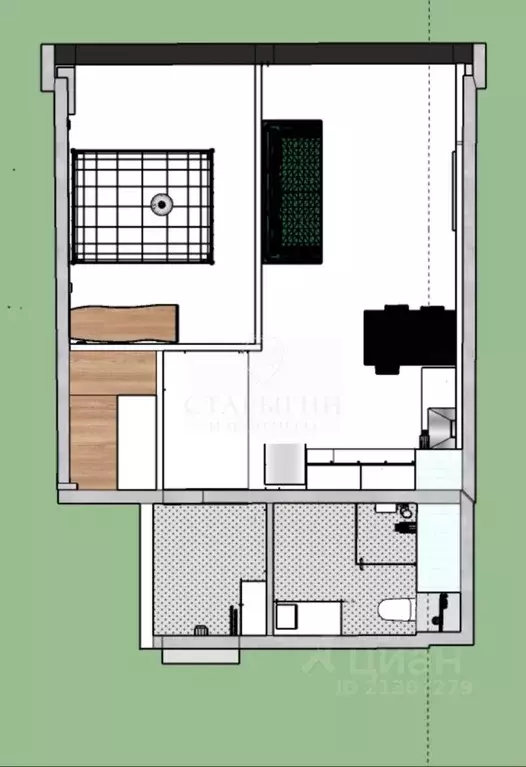 2-к кв. Москва Октябрьская ул., 67 (43.0 м) - Фото 1