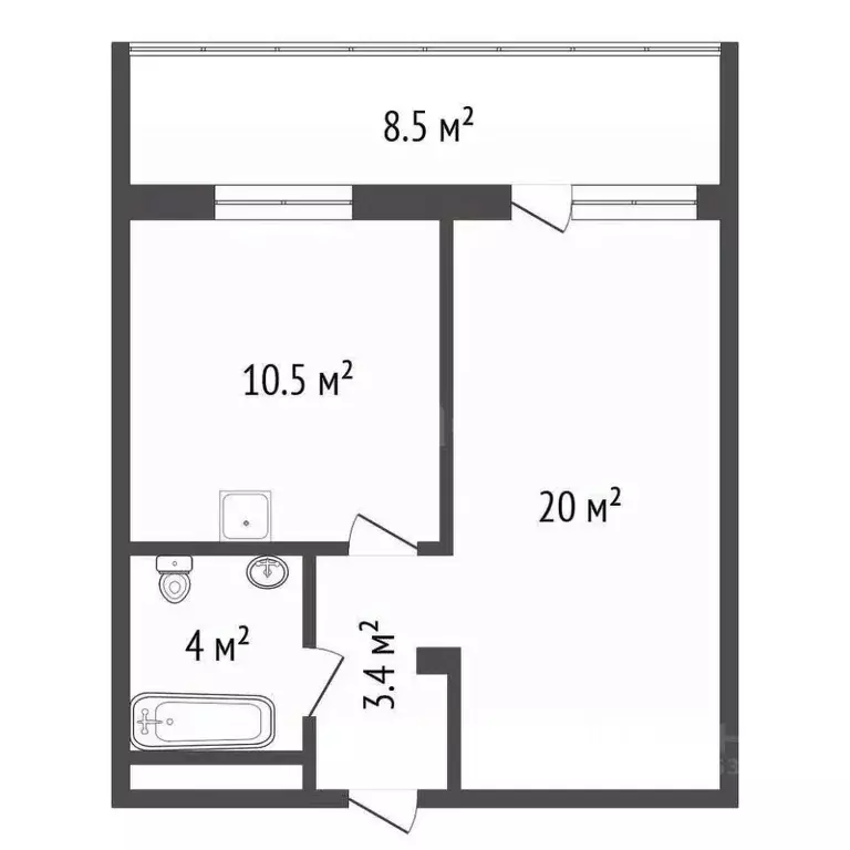 1-к кв. Красноярский край, Красноярск ул. Александра Матросова, 32 ... - Фото 2