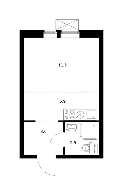 Квартира-студия: Москва, ЖК Второй Нагатинский, к1.3 (23.5 м) - Фото 0
