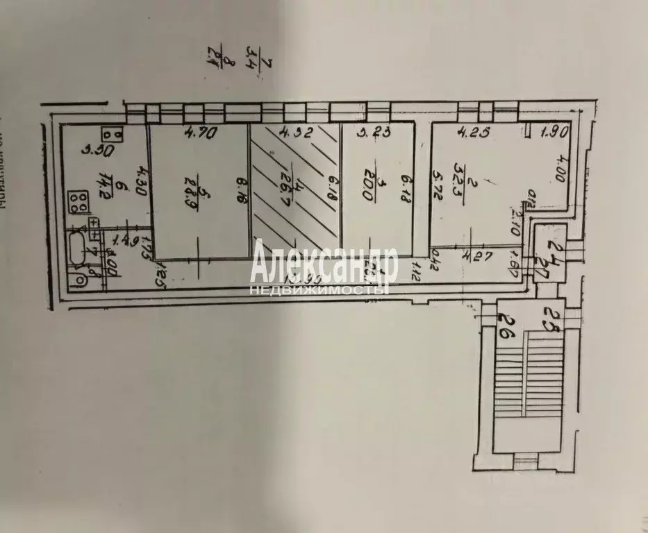 Комната Санкт-Петербург наб. Реки Фонтанки, 156а (26.7 м) - Фото 1