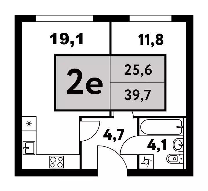 2-комнатная квартира: Москва, Фестивальная улица, 15к4 (39.7 м) - Фото 0