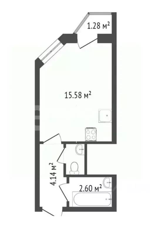 Квартира-студия: Воронеж, улица Артамонова, 4Д (24.7 м) - Фото 1