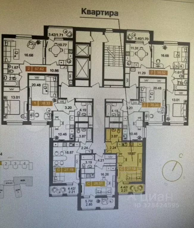Студия Московская область, Химки Планерный квартал жилой комплекс ... - Фото 2