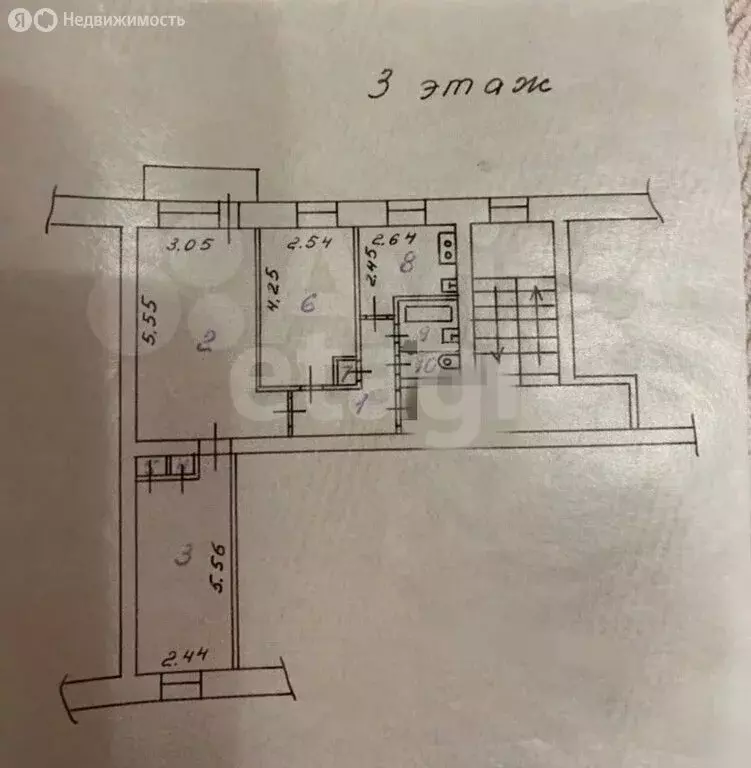 3-комнатная квартира: Улан-Удэ, улица Бабушкина, 23 (56.5 м) - Фото 1