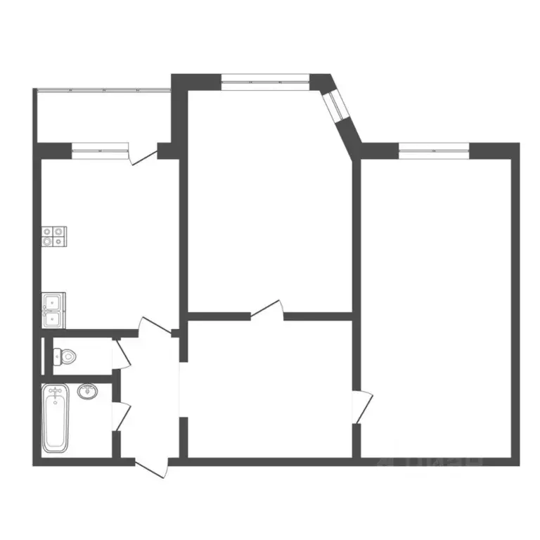 2-к кв. Тюменская область, Тюмень ул. 30 лет Победы, 148к3 (74.1 м) - Фото 2