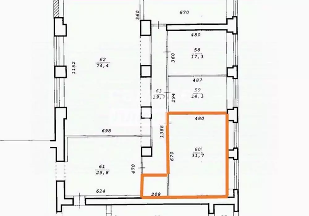 Офис в Новосибирская область, Новосибирск Кривощековская ул., 1 (32 м) - Фото 2