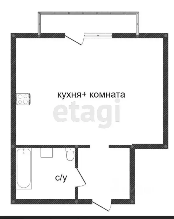 Студия Краснодарский край, Анапа Парковая ул., 61к3 (26.0 м) - Фото 2