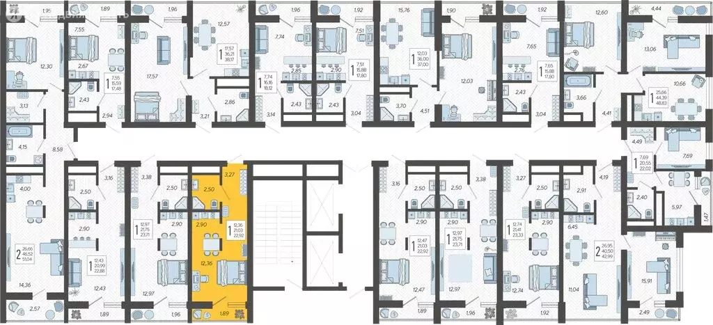 Квартира-студия: Сочи, микрорайон Бытха, Ясногорская улица, 16/2к8 ... - Фото 2