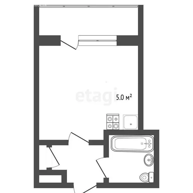 Квартира-студия: Тюмень, улица Мельникайте, 115 (16.8 м) - Фото 1