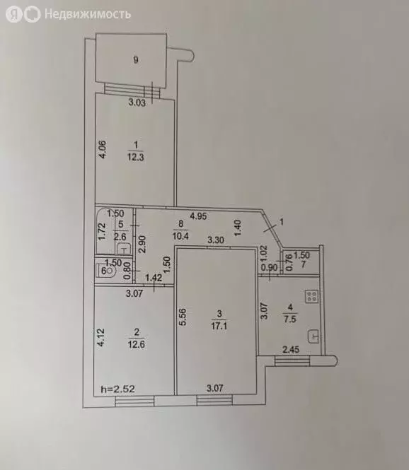 3-комнатная квартира: Кашира, улица Ленина, 15к1 (67 м) - Фото 0