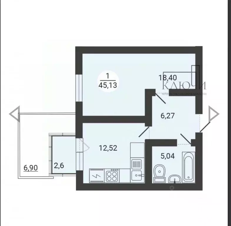 1-к кв. Челябинская область, Магнитогорск ул. Зеленый Лог, 67/2 (45.0 ... - Фото 2