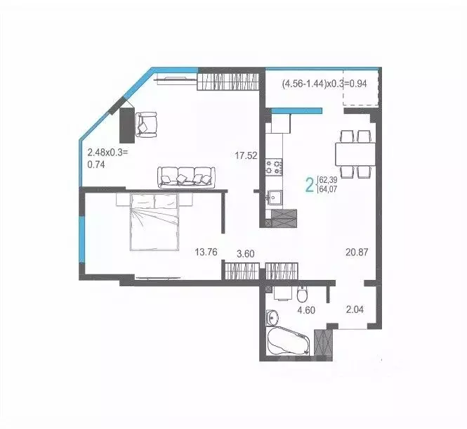 2-к кв. Крым, Ялта ул. Кирова, 155Ак2 (64.07 м) - Фото 0