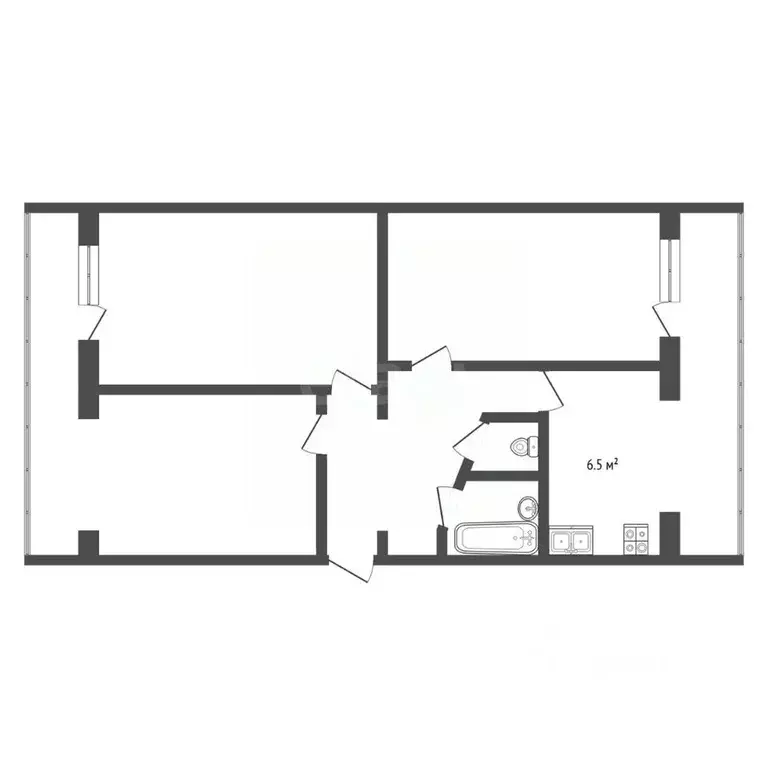 3-к кв. Ставропольский край, Кисловодск ул. Марцинкевича (60.9 м) - Фото 2