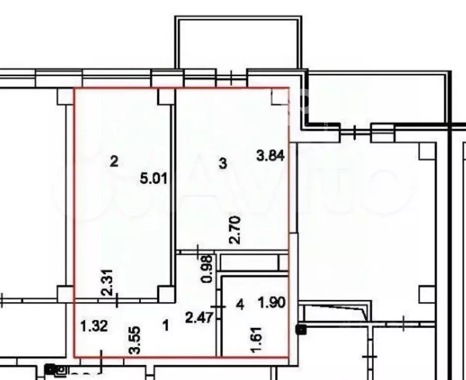 1-к кв. Воронежская область, Семилуки Транспортная ул., 2А (30.2 м) - Фото 2