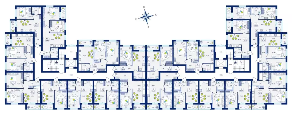 1-к кв. Калининградская область, Зеленоградск  (42.27 м) - Фото 2