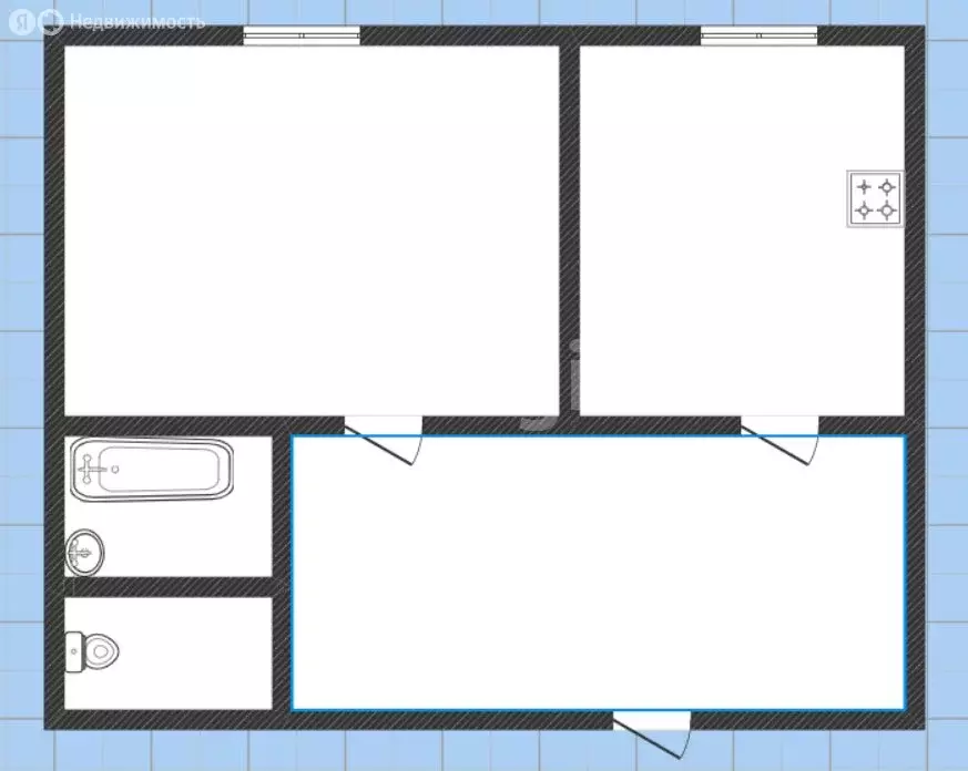 1-комнатная квартира: Задонск, улица Карла Маркса, 23 (34.8 м) - Фото 1