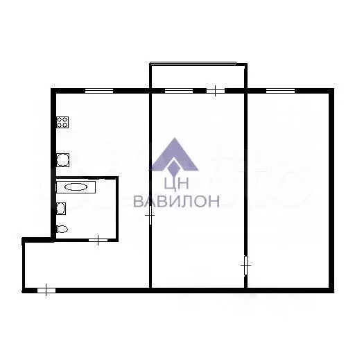 2-к. квартира, 46 м, 4/5 эт. - Фото 0