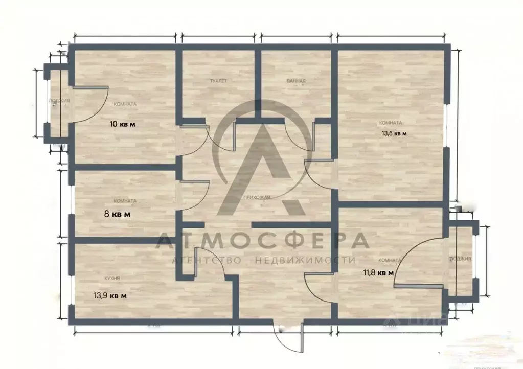 4-к кв. Краснодарский край, Апшеронск Пролетарская ул. (74.7 м) - Фото 2