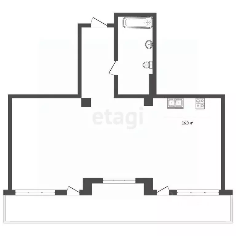 2-к кв. Севастополь Севастопольская зона ЮБК кв-л, 14А (66.9 м) - Фото 2