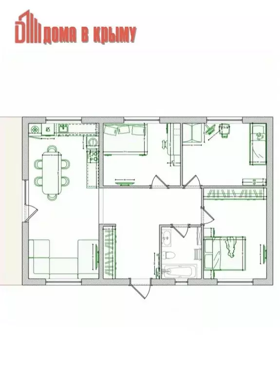 Коттедж в Крым, Симферопольский район, с. Доброе  (110 м) - Фото 1