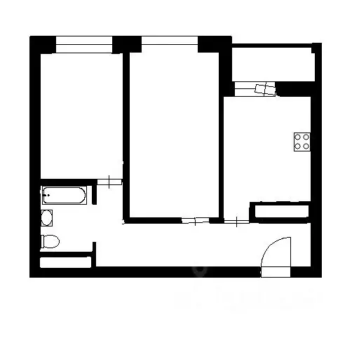 2-к кв. Башкортостан, Уфа ул. Кирова (51.0 м) - Фото 1