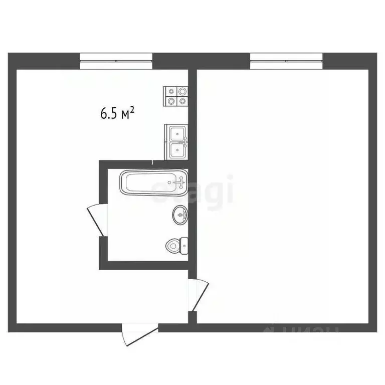 1-к кв. Калужская область, Калуга городской округ, д. Канищево ул. ... - Фото 2