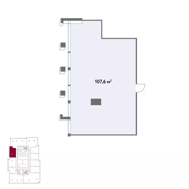 Офис (107.6 м) - Фото 1