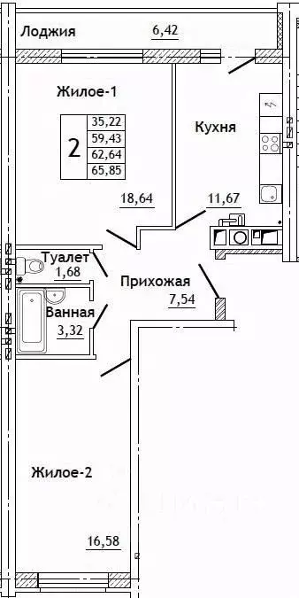 2-к кв. Смоленская область, Смоленский муниципальный округ, д. ... - Фото 0