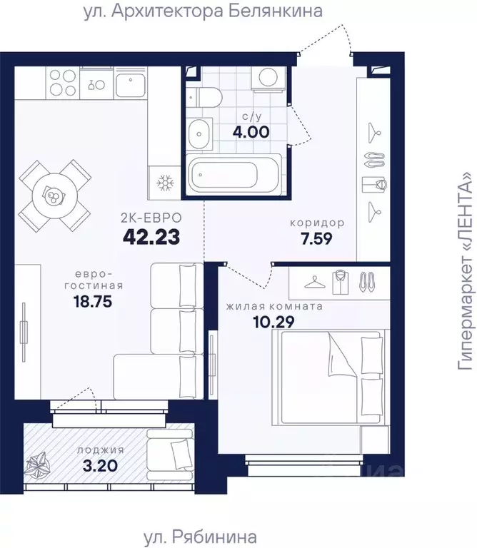 1-к кв. Свердловская область, Екатеринбург Академический мкр, ... - Фото 1
