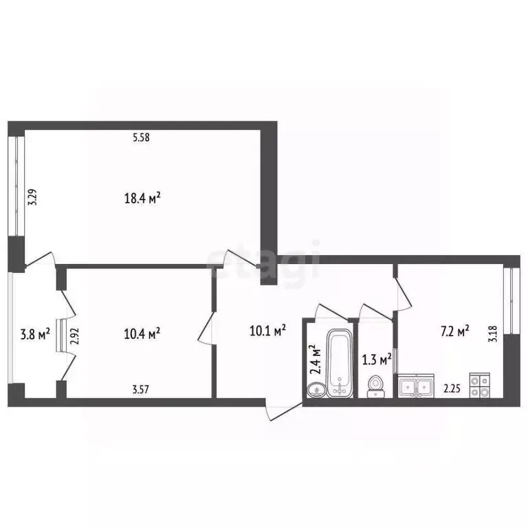 2-к кв. Севастополь ул. Боцманская, 7 (49.8 м) - Фото 1