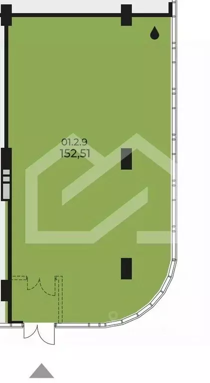Торговая площадь в Москва Полесский проезд, 14К1 (153 м) - Фото 2