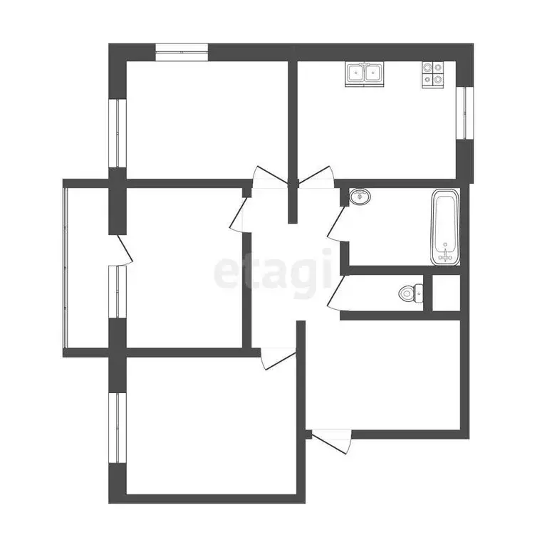 3-комнатная квартира: Саранск, улица Сураева-Королёва, 5 (80.9 м) - Фото 1