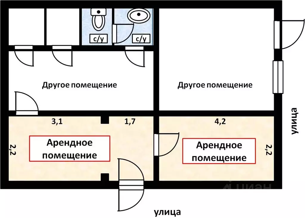 Помещение свободного назначения в Татарстан, Зеленодольск ул. Ленина, ... - Фото 0